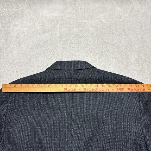 Lauren Ralph Lauren Blazer Mens 46R Sport Coat  Blue‎ Black Herringbone Wool - Picture 8 of 11